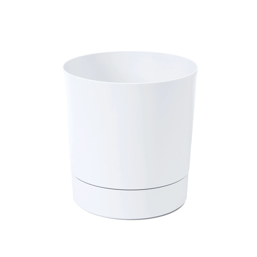 Urtepotte med underskål Aura 20 cm hvid