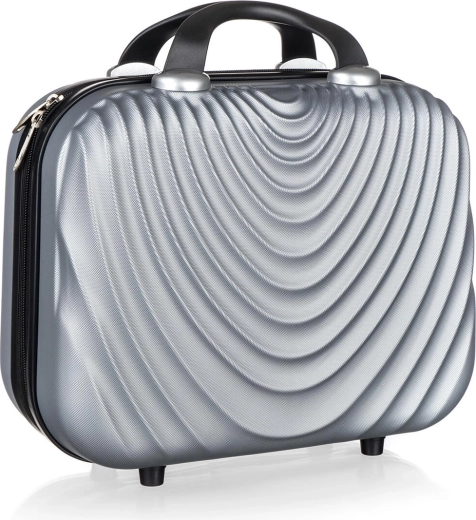 Rejsekosmetik-kuffert af ABS, 15 l, grå