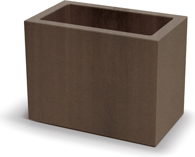 Rektangulær selvvandende plantekasse 58 cm, rustbrun