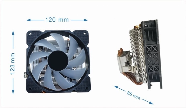 Gembird Huracan CPU-køler 120 mm 100 W ARGB PWM