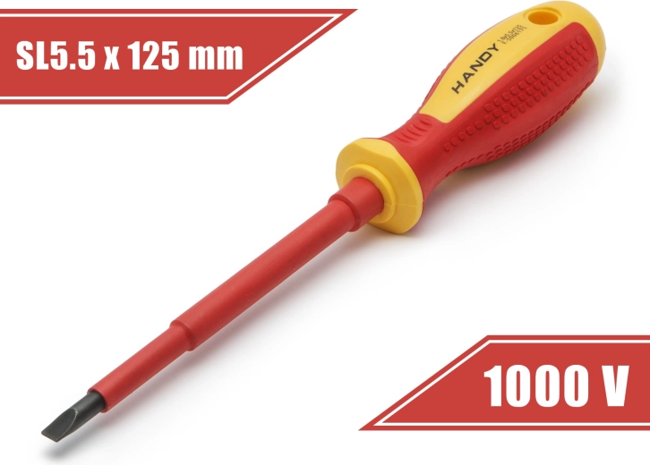 Isoleret flad skruetrækker 5,5 × 125 mm op til 1000 V