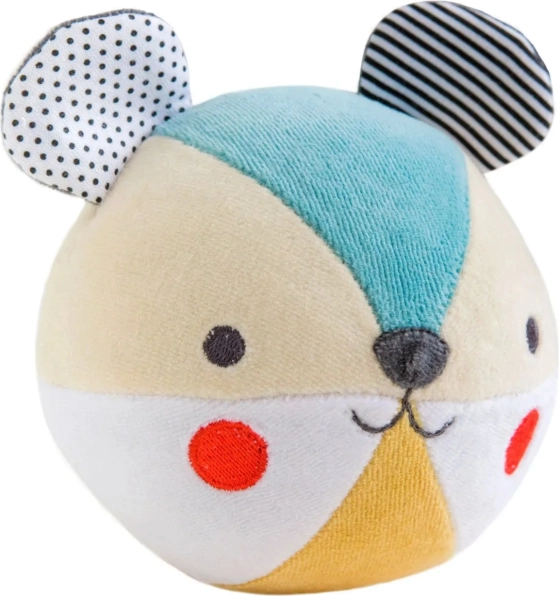 Petit Collage rangle bjørn af økologisk bomuld