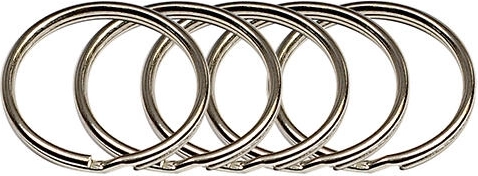 Nøglering 20 mm nikkel (50 stk)