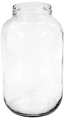 Glas syltekrukke 4,25 l med bred hals 100 mm