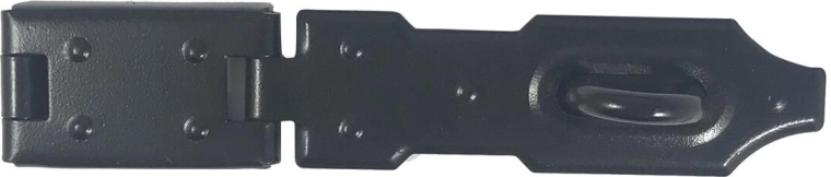 Hængslet haspe 100 mm – sort