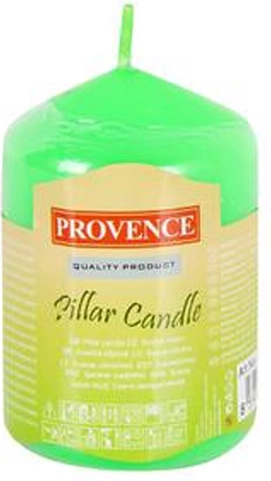 Cylinderformet paraffinlys grøn 8 × 5 cm