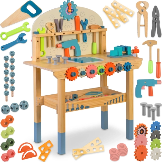 Træværkstedsbænk til børn med værktøj RICOKIDS