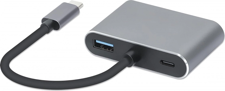 USB-C multifunktionshub 4-i-1 med HDMI 4K og VGA
