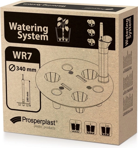Vandingssystem til urtepotter Round 34 cm, sort