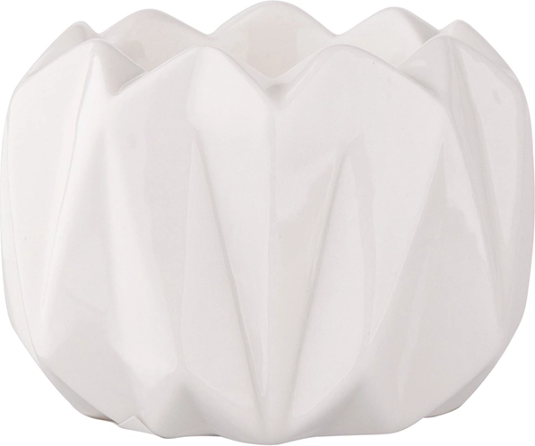 Hvid porcelænslysestage 7 × 7 × 5 cm
