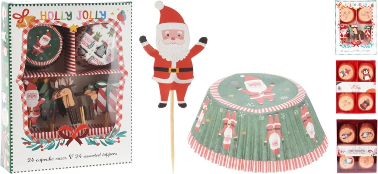 Julesæt til bagning af muffins, 48 dele