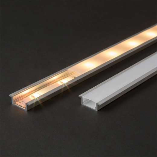 U-formet LED-aluminiumprofil 1 m