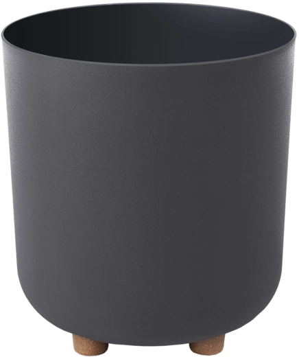 Sofia blomsterpotte 24 cm af genanvendt plast – mat sort