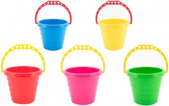 Plastspand til sand 15 × 13 cm, mix af farver