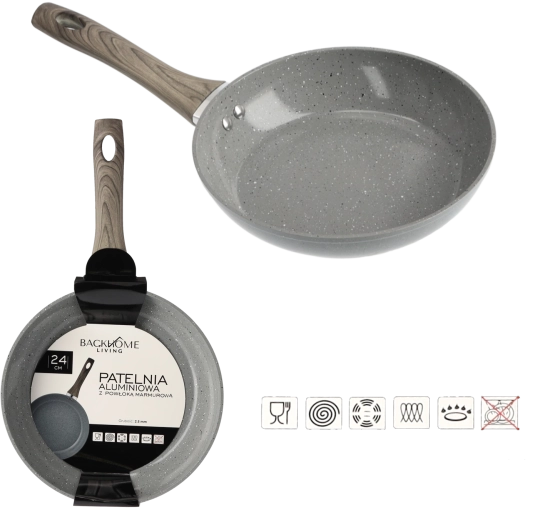Aluminiums non-stick pande med marmorbelægning 24 cm