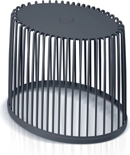 Universal oval kurv med bambuslåg 44 cm, antracit