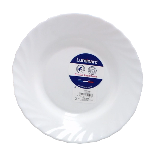 Flad tallerken 24,5 cm TRIANON af hærdet glas