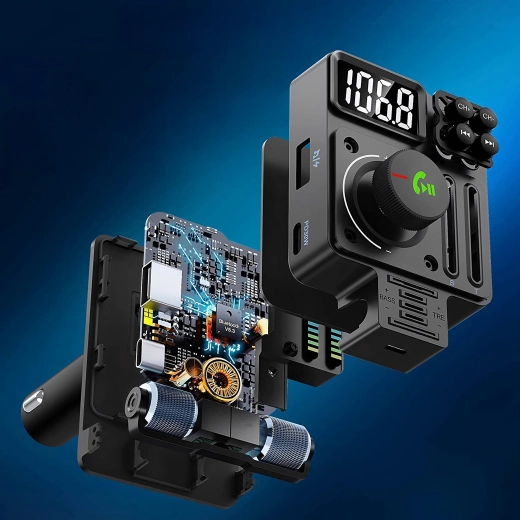 Bluetooth FM-transmitter til bil med PD 30 W