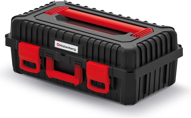 Værktøjskasse med skumindlæg Heavy, 585 × 360 × 217 mm, sort