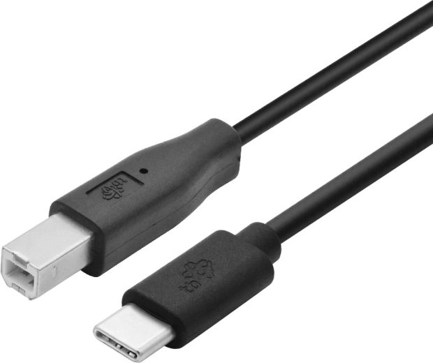 USB-C til USB-B printerkabel 1,8 m sort