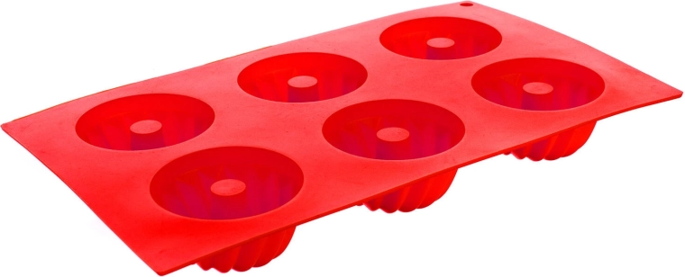Silikoneform til mini-kuglof CULINARIA, 6 stk., rød