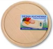 Rundt skærebræt i bøgetræ 25 cm med rille