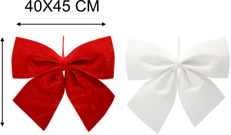 Julekokarde XXL 40 × 45 cm – rød eller hvid