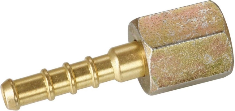 Studs 4 mm med møtrik M9×0,75 til lavtrykslanger