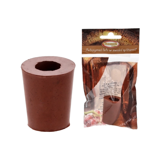 Gummiprop i kork med hul til gærrør