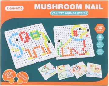 Farverig knap-mosaik 120 stk.