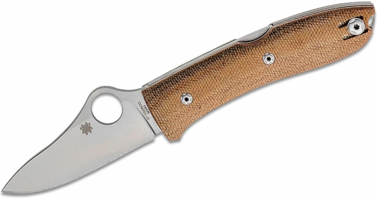 Lommekniv Spyderco SpyOpera brun Micarta, satineret klinge M390 7,4 cm