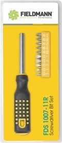 Sæt med 11 bits og bit-skruetrækker til 6 mm