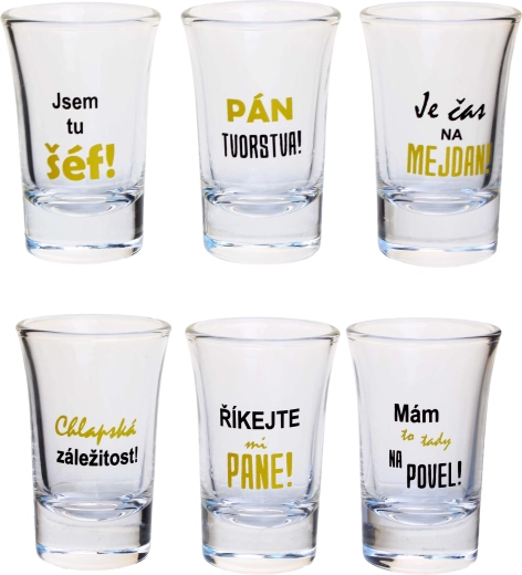 Gavesæt med snapseglas TORO – en herresag 6×40 ml