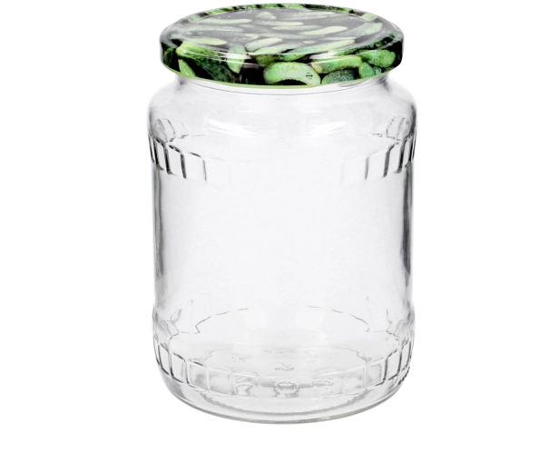 Glaskrukke 720 ml med metal­låg 82 mm