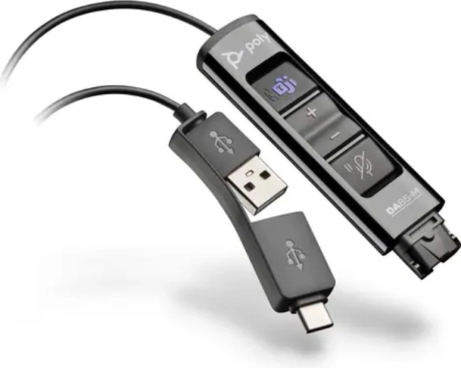 Adapter Poly DA85-M USB til QD, sort