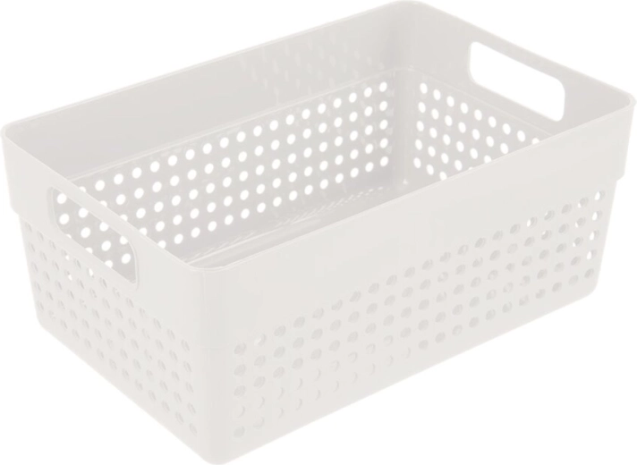 Terra opbevaringskurv i polypropylen, hvid 23,5 × 15,5 × 10 cm