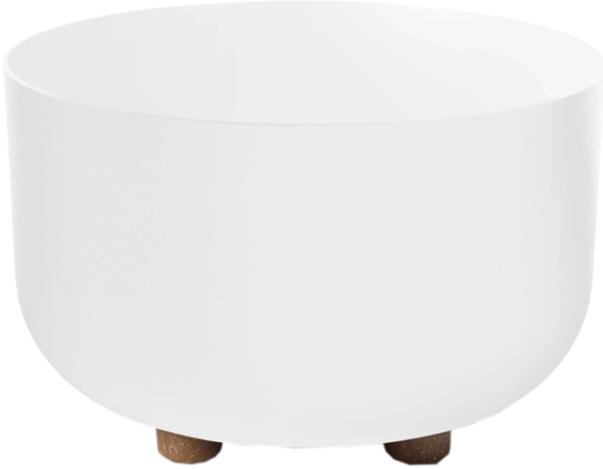 Blomsterskål SOFIA 27 cm hvid mat med ben