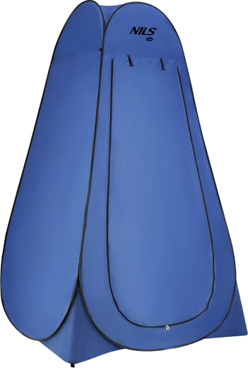 Selvopslående omklædnings- og brusekabine NILS Camp blå