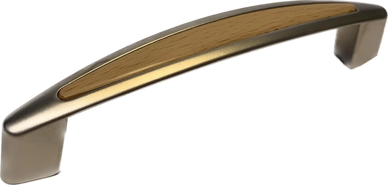 Greb Fatima 96 mm nikkel mat/bøg