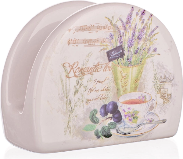 Keramisk serviet holder Lavender 10 × 8 cm
