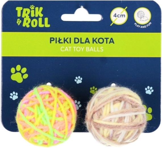 Sæt med kattebolde 2 stk. (6 cm)