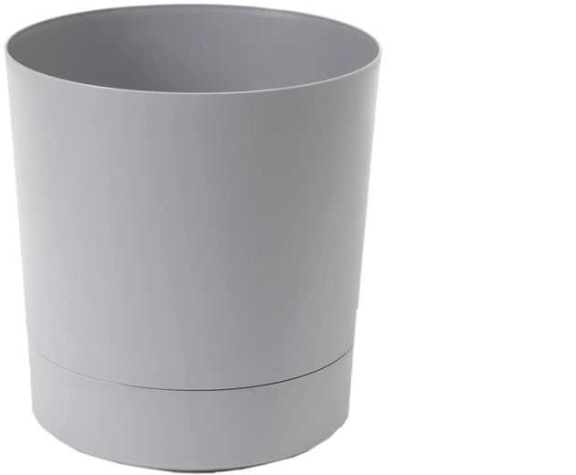 Urtepotte med fod Aura 28 cm – grå mat