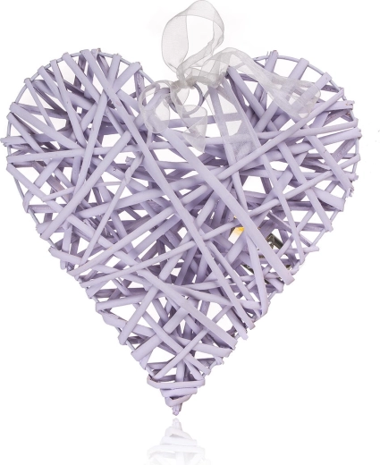 Dekorativt hjerte 28 × 28 cm lilla
