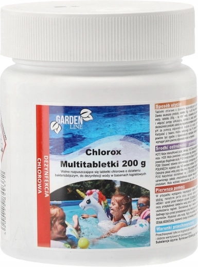 Klor multitabletter til pool CHLOROX 200 g, pakning 0,4 kg