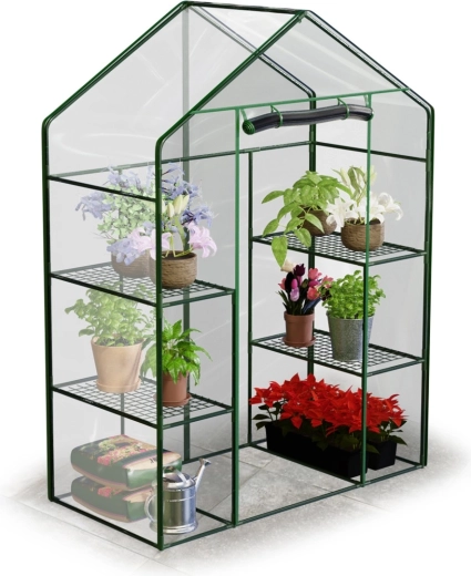 Have-drivtelt med to reoler 195 × 140 × 70 cm Plonos