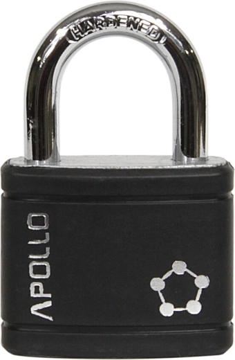 Hængelås APOLLO 40 mm, sort, 3 nøgler