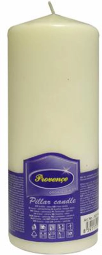 Paraffin cylinderlys 6,3 × 16 cm – hvid