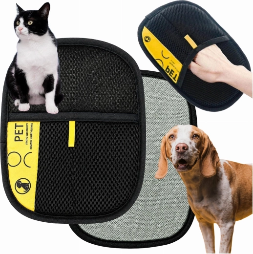 Statisk handske til fjernelse af hår fra hunde og katte