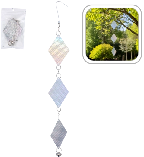 Fugleskræmmer – reflekterende bånd 50 cm, mix farver