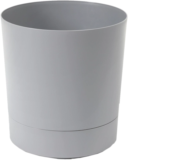 Blomsterpotte med underskål AURA 35 cm – grå